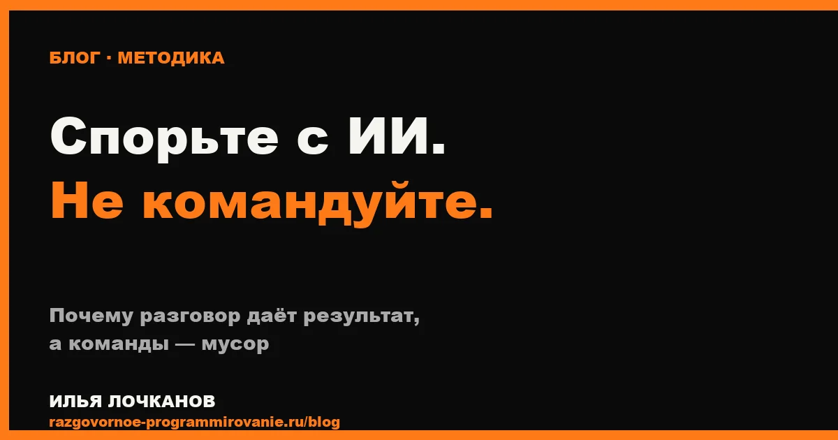 Зачем спорить с ИИ вместо команд