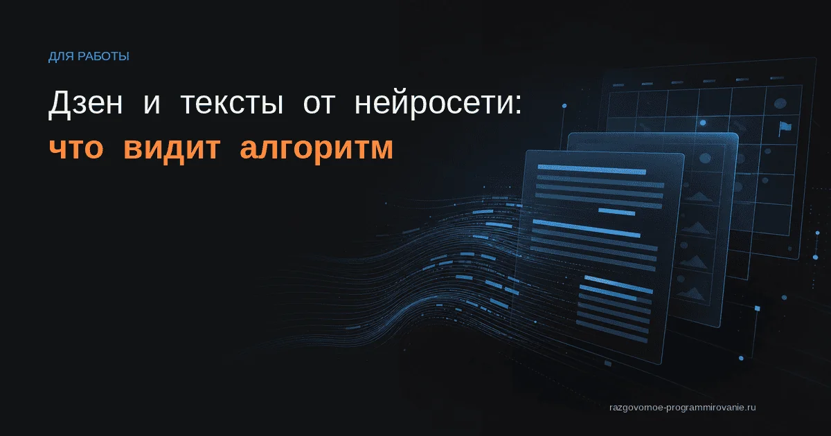 Тексты нейросети в Дзене