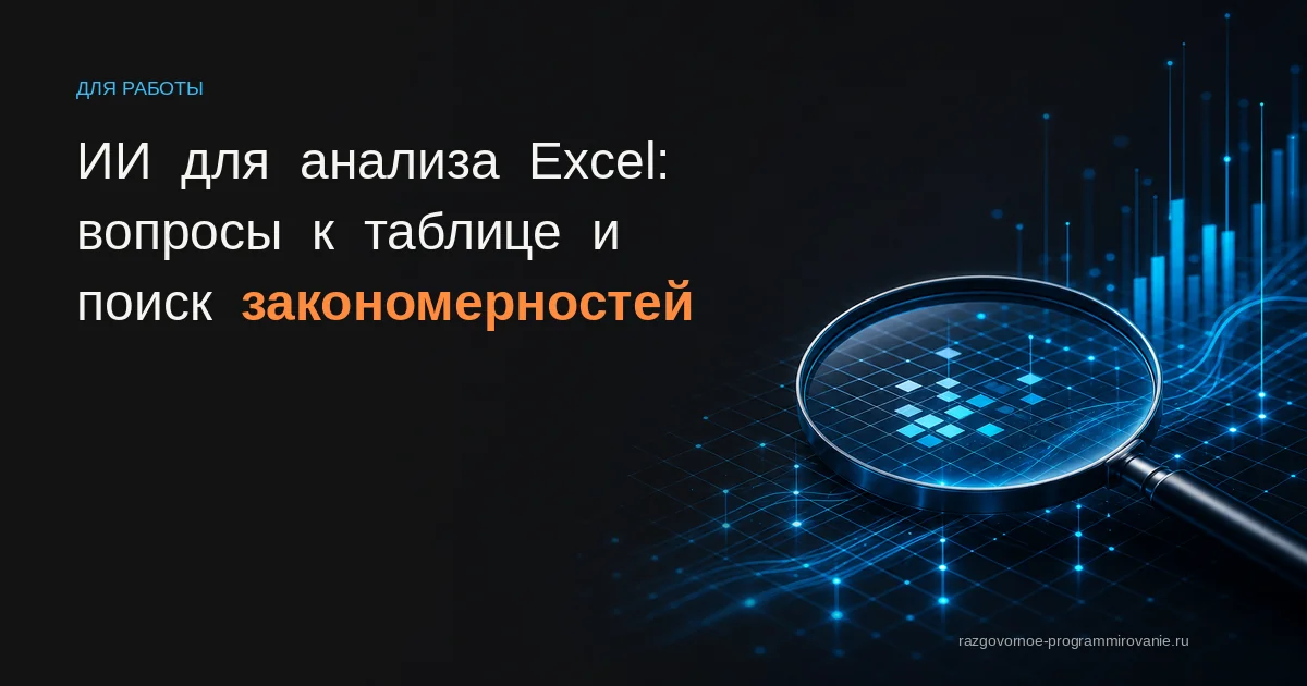 Обложка: ИИ для анализа Excel