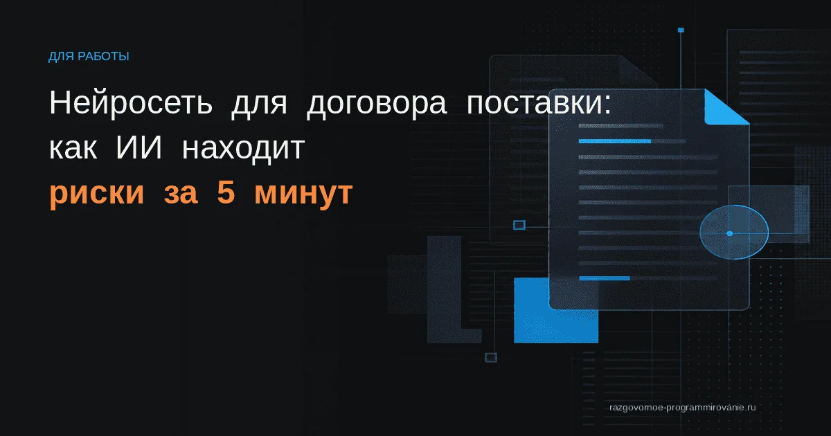 ИИ для договора поставки