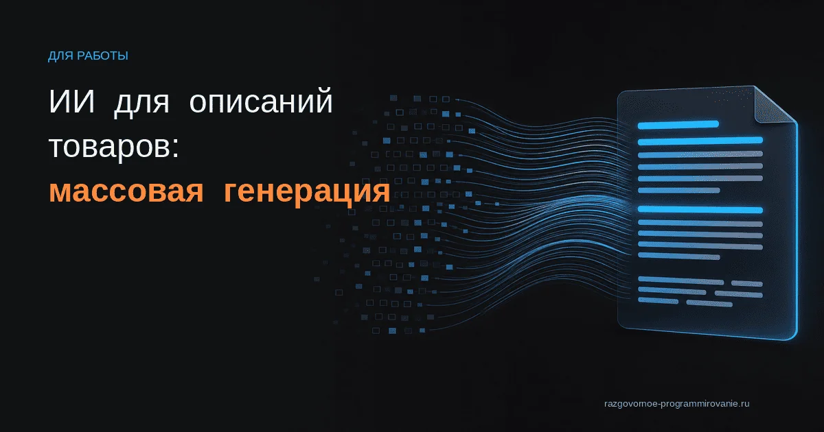 Обложка: ИИ для описаний товаров