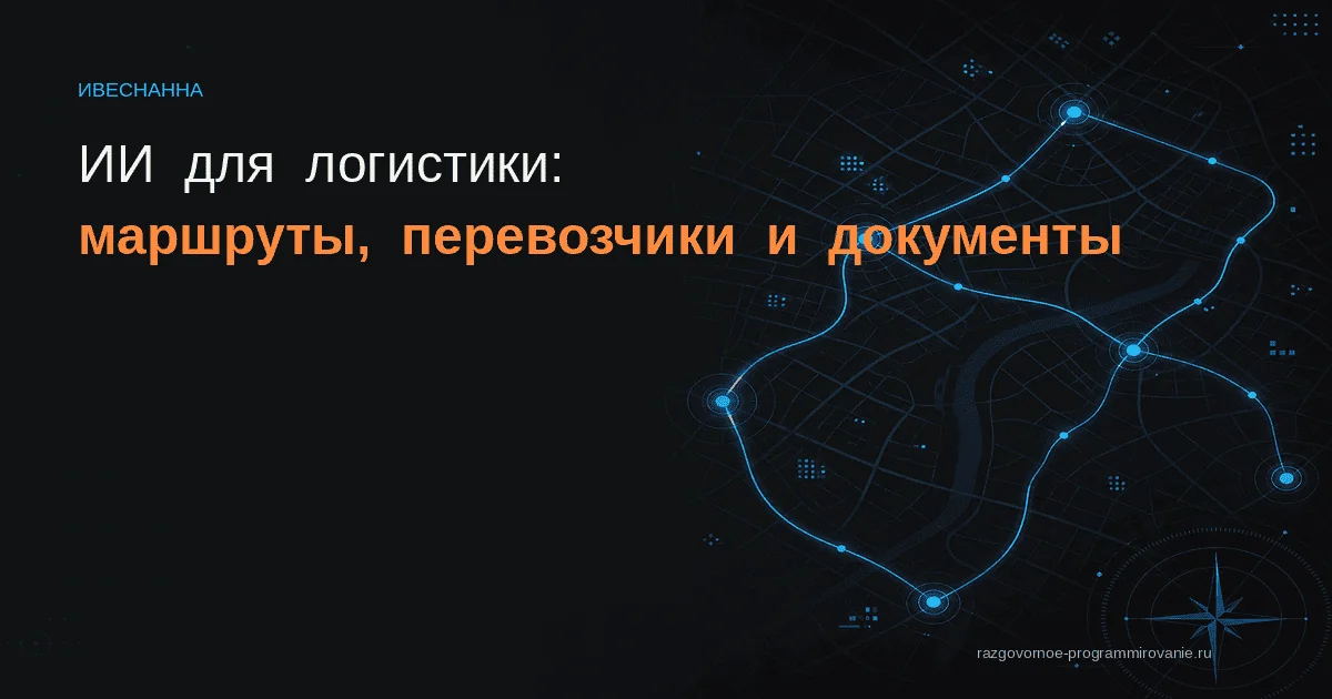 Маршруты доставки и данные
