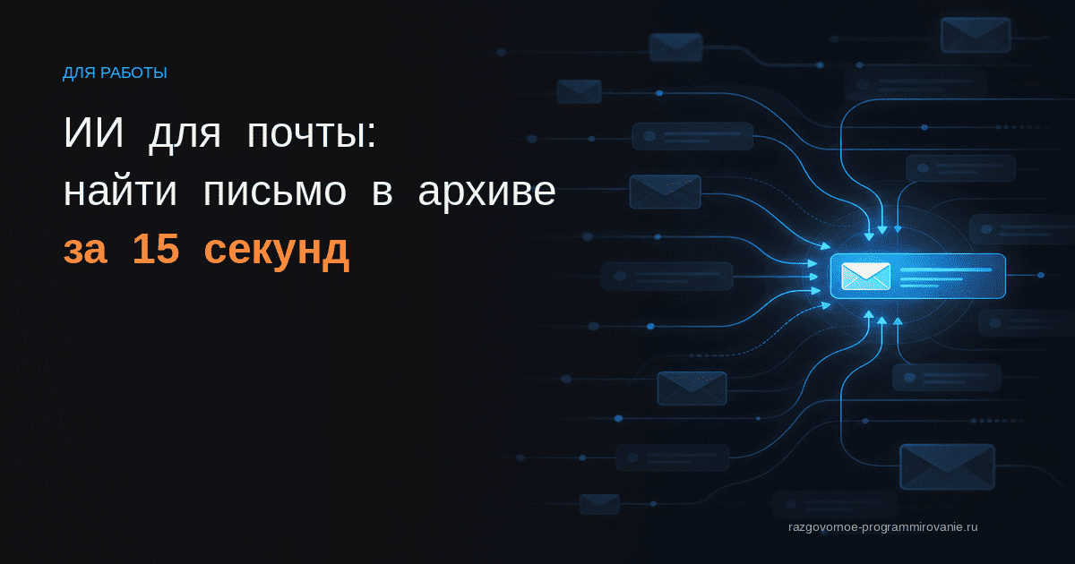 Умный поиск писем в архиве