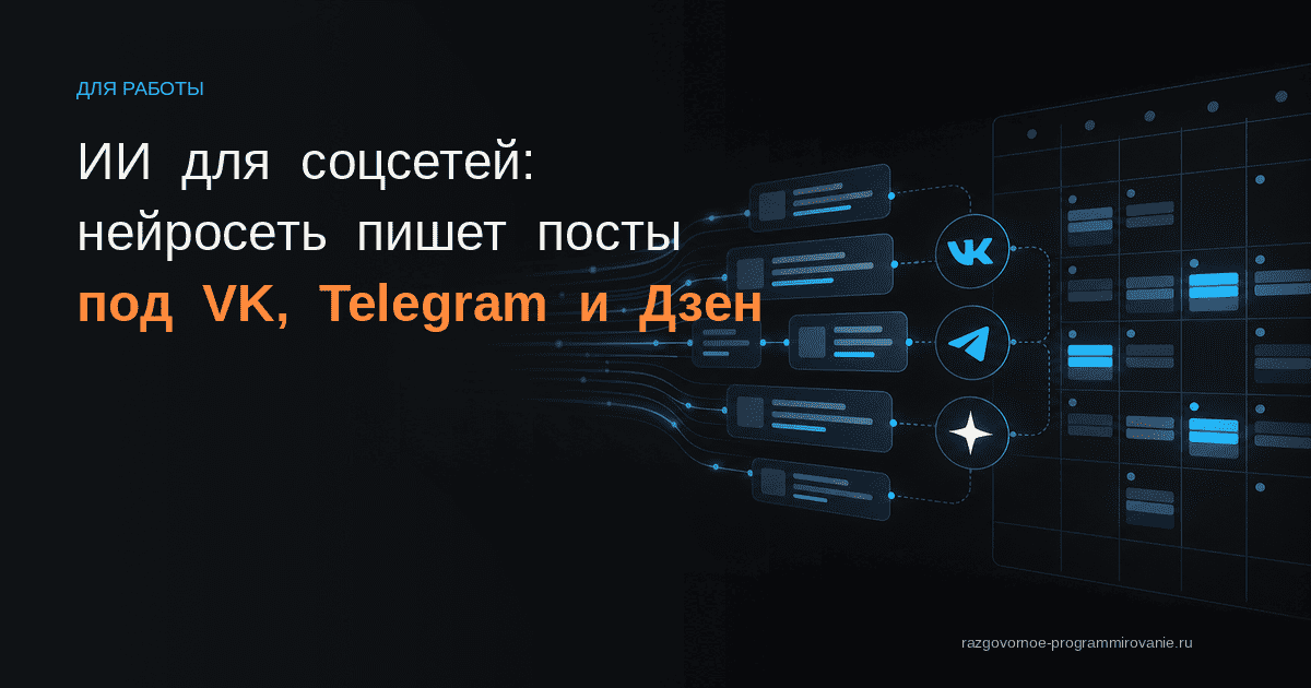 Обложка: ИИ для постов в соцсетях