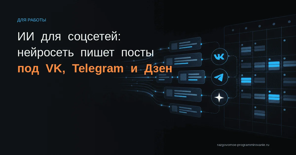 Обложка: ИИ для постов в соцсетях