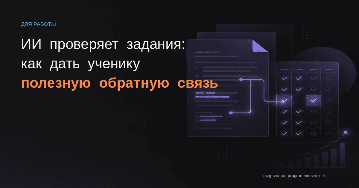 Абстрактная схема проверки учебных работ ИИ