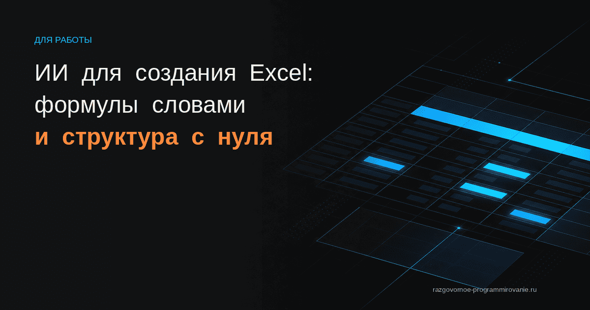 Обложка: ИИ для создания Excel