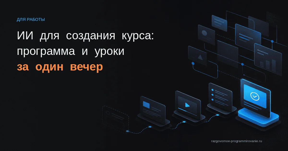 ИИ собирает онлайн-курс