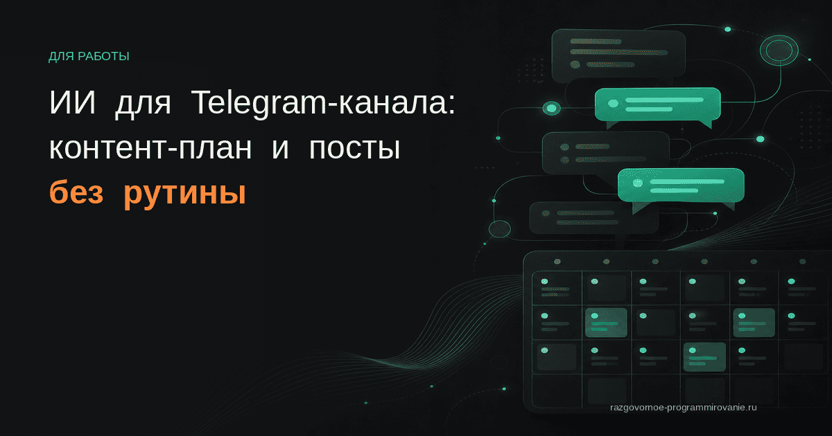 ИИ для ведения Telegram-канала