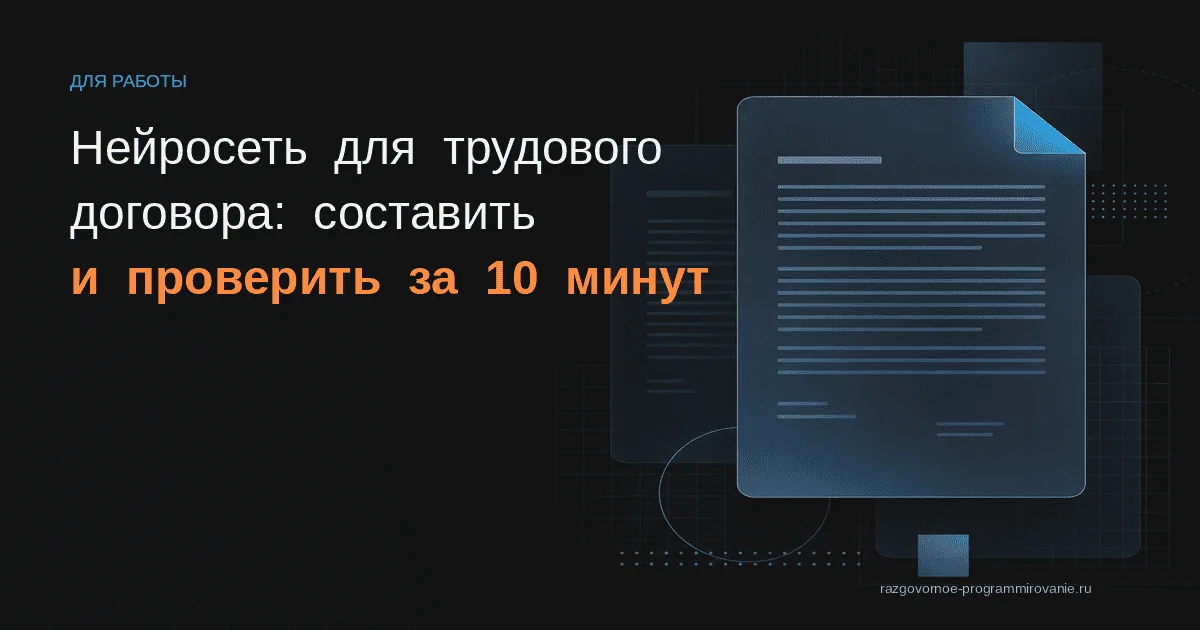 ИИ для трудового договора