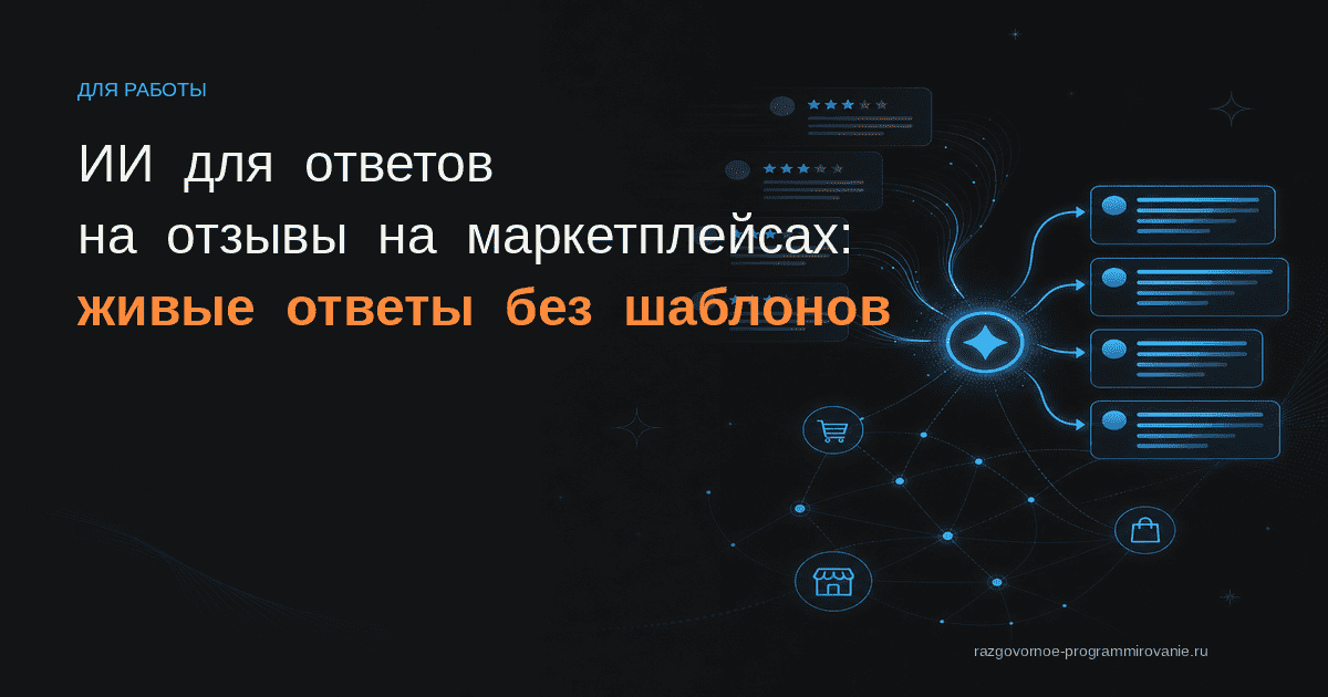 Обложка: ИИ для ответов на отзывы маркетплейсов