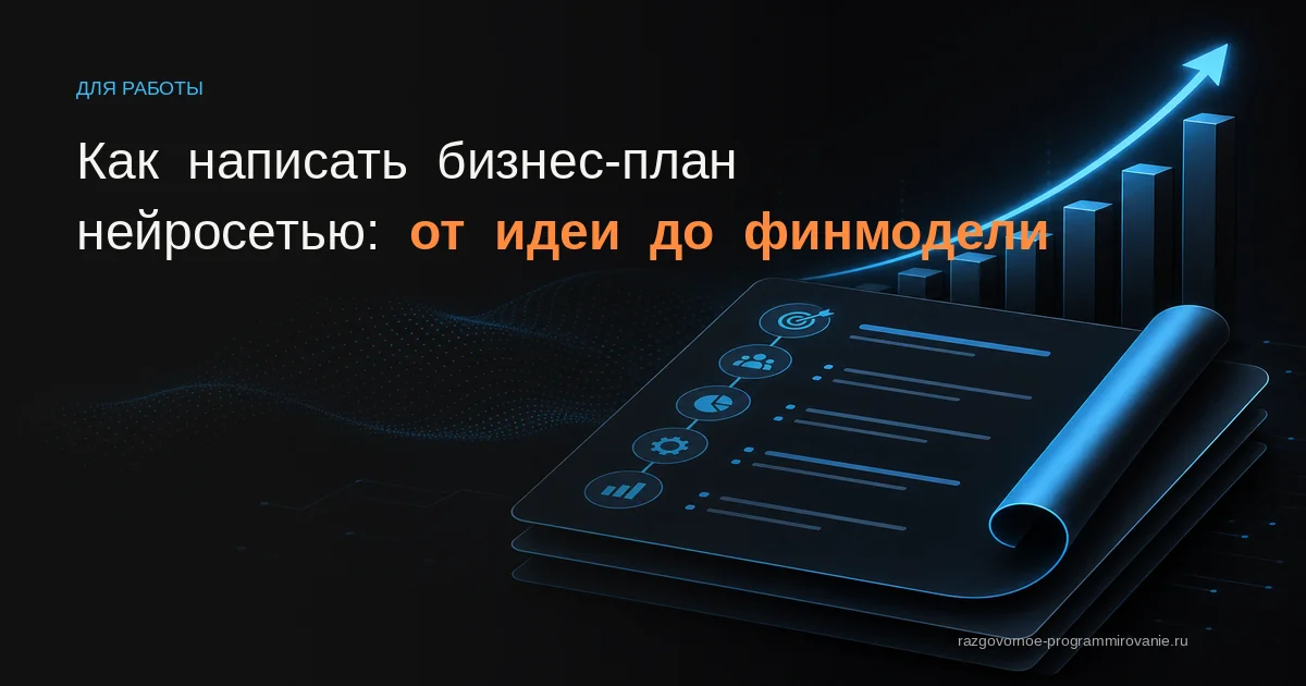 Обложка: как написать бизнес-план нейросетью