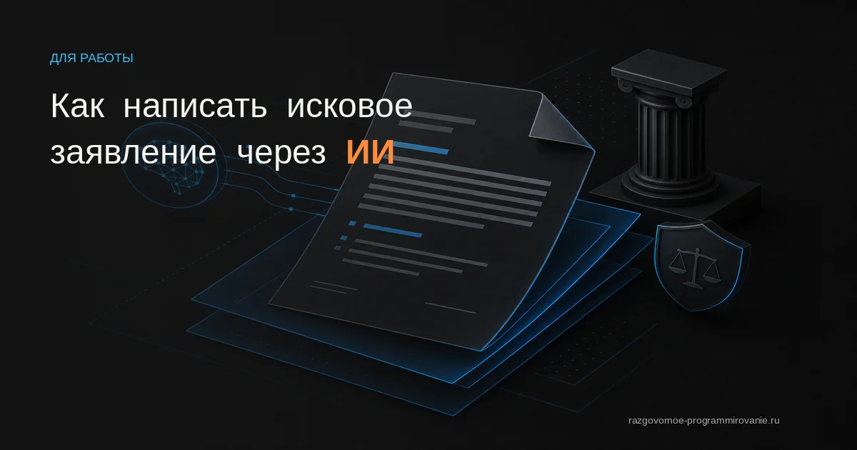Обложка: как написать исковое заявление через ИИ