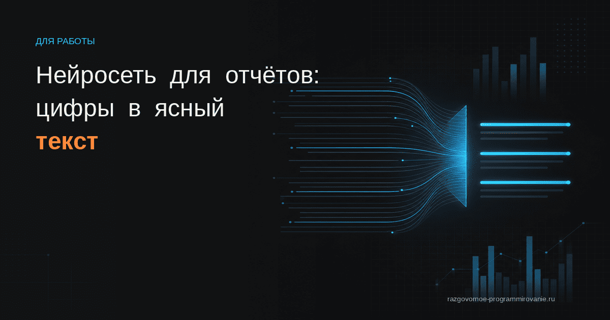 Нейросеть пишет отчёт