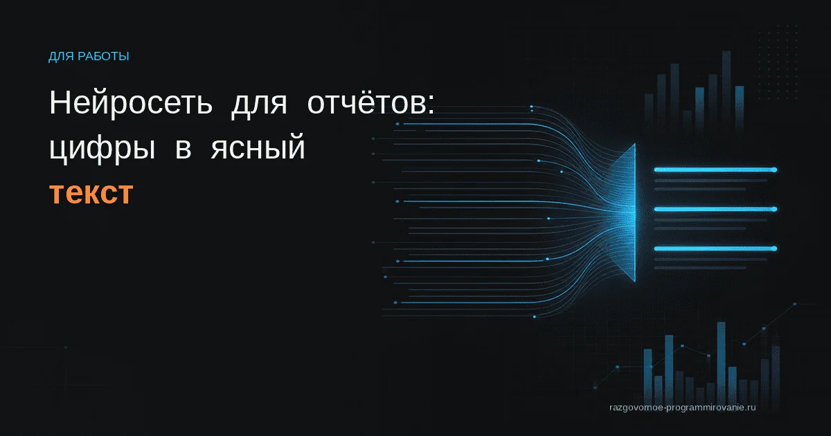 Нейросеть пишет отчёт