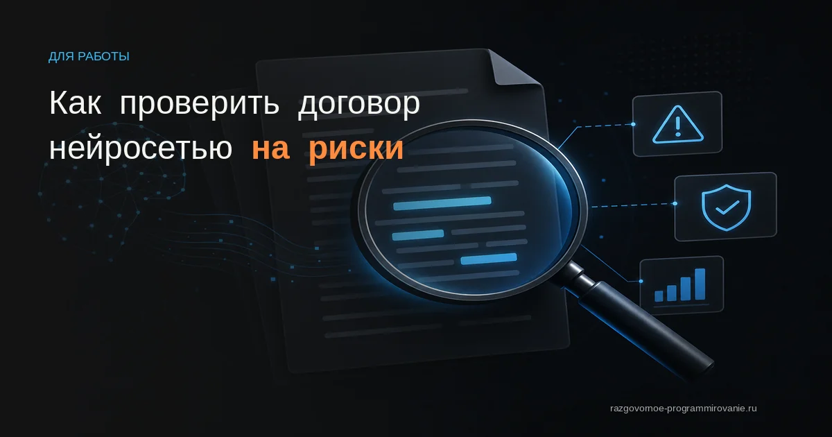 Обложка: как проверить договор нейросетью на риски