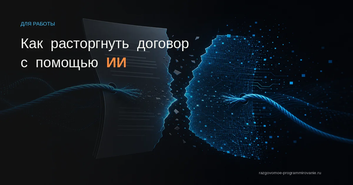 Обложка: как расторгнуть договор с помощью ИИ