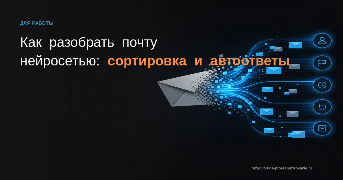Обложка: как разобрать почту нейросетью