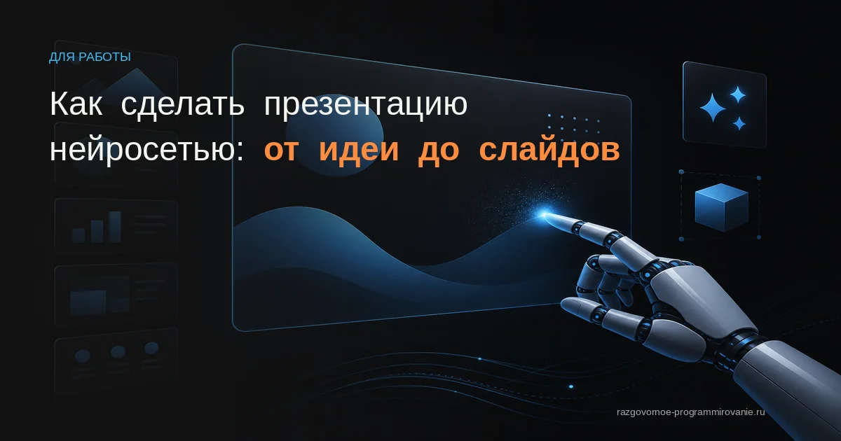 Обложка: как сделать презентацию нейросетью