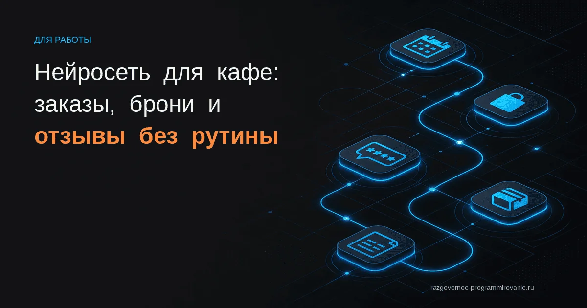 Обложка: нейросеть для кафе