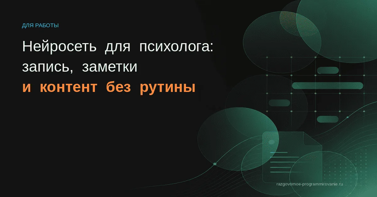 ИИ для частной практики психолога
