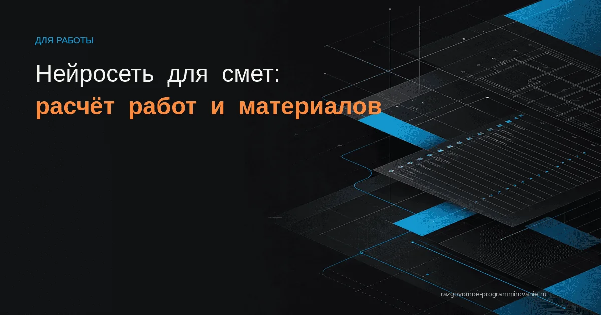 Нейросеть для смет