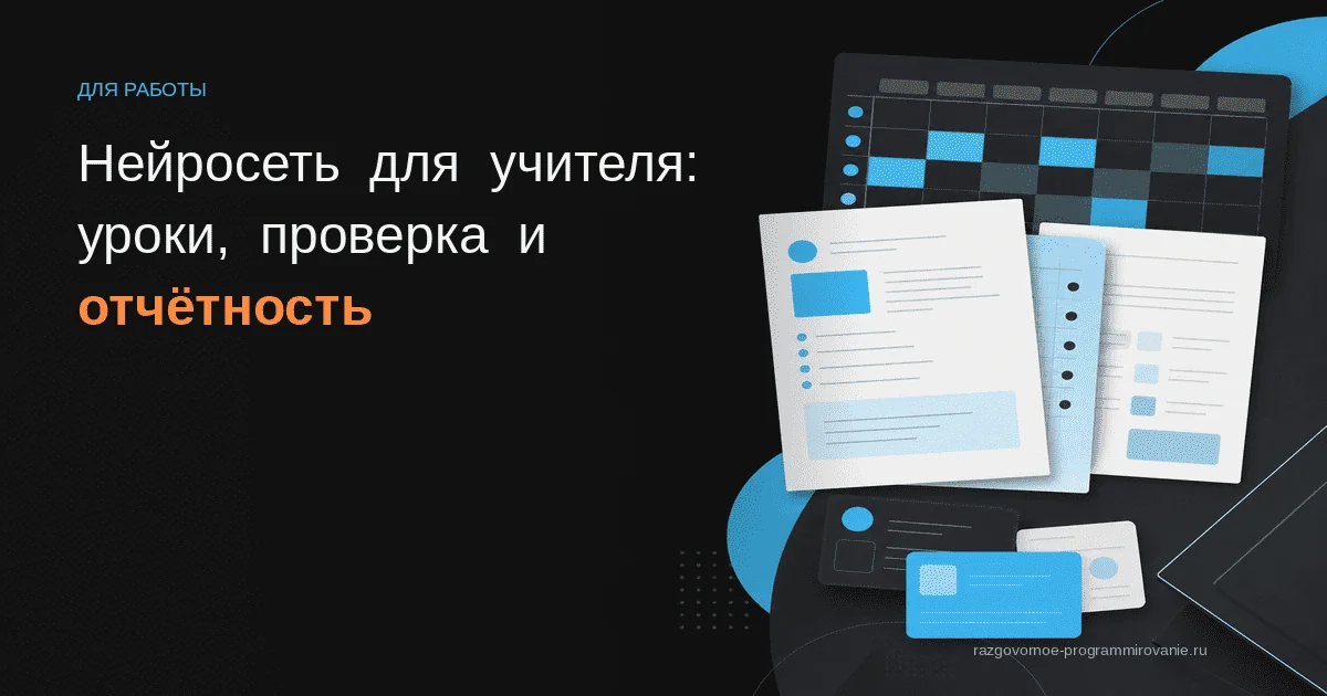 Нейросеть для учителя