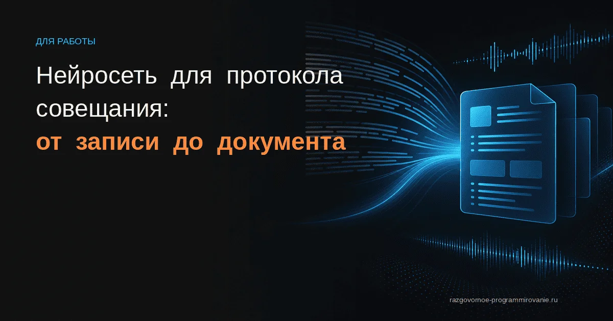 Обложка: ИИ для протокола совещания