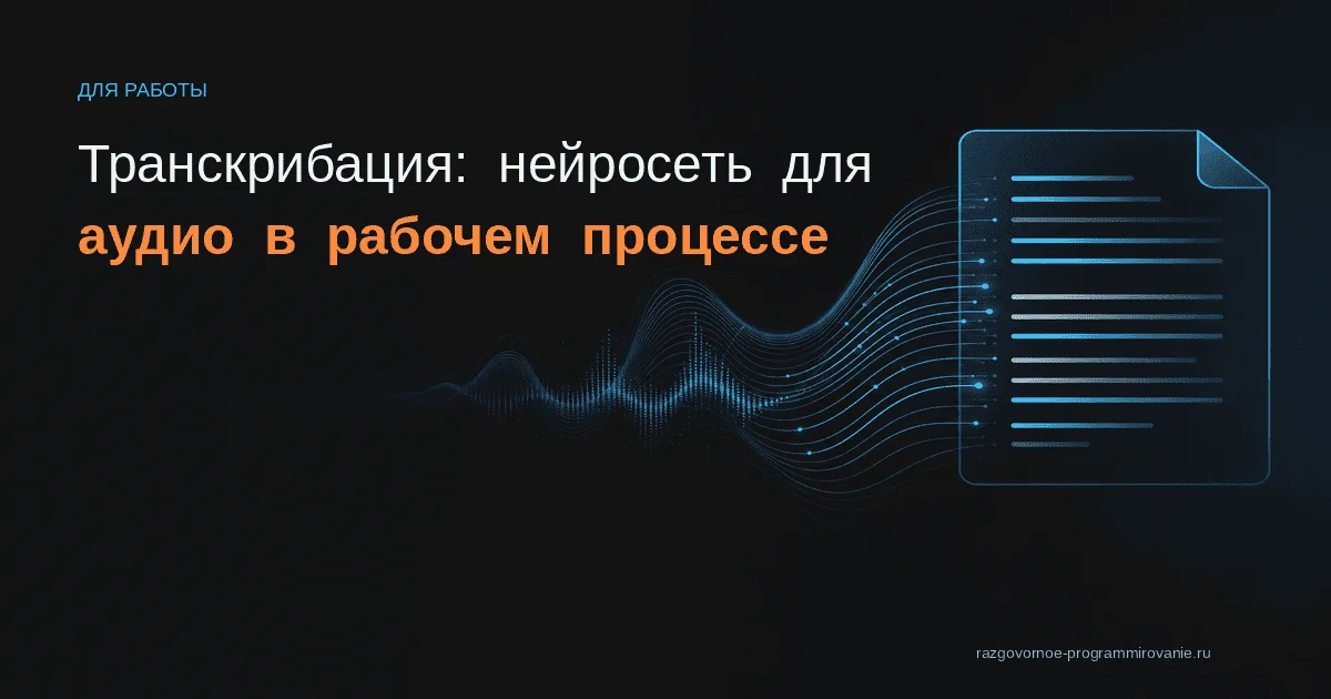 Аудио в текст